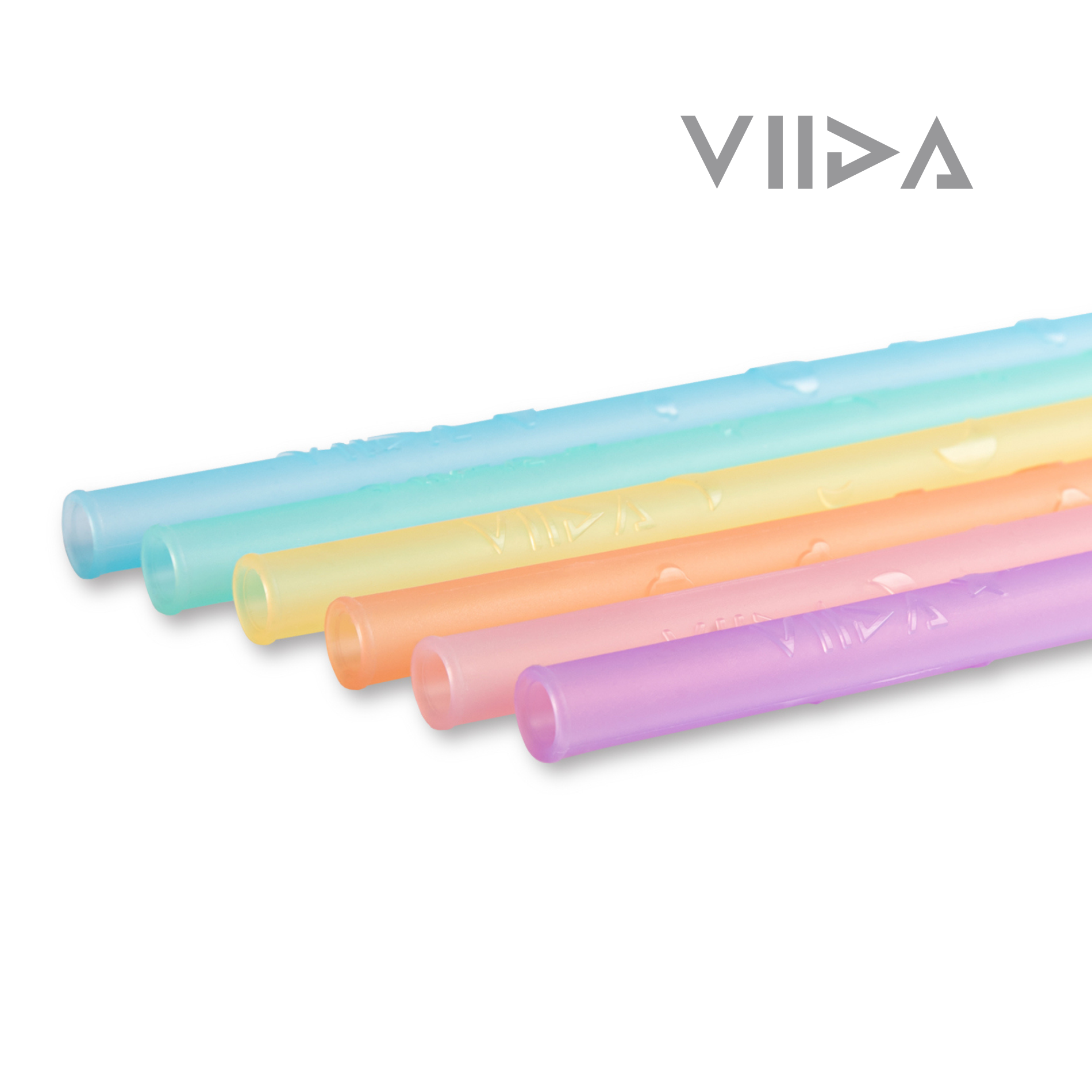 Viida JOY Silicone Straw Set of 6