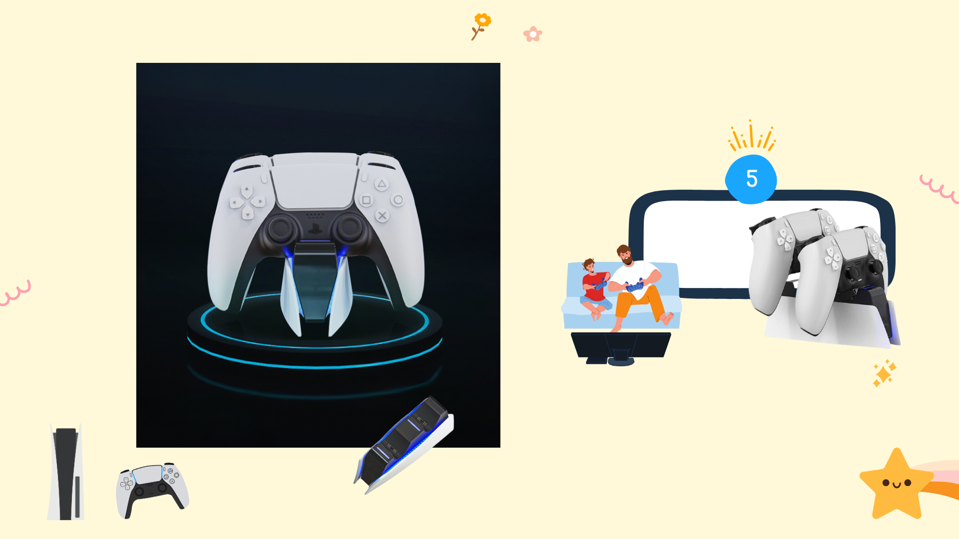 Woori官網-禮物推薦清單-PS5手把充電座