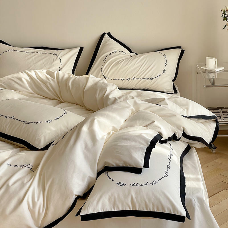Faux Calligraphy bed sheets