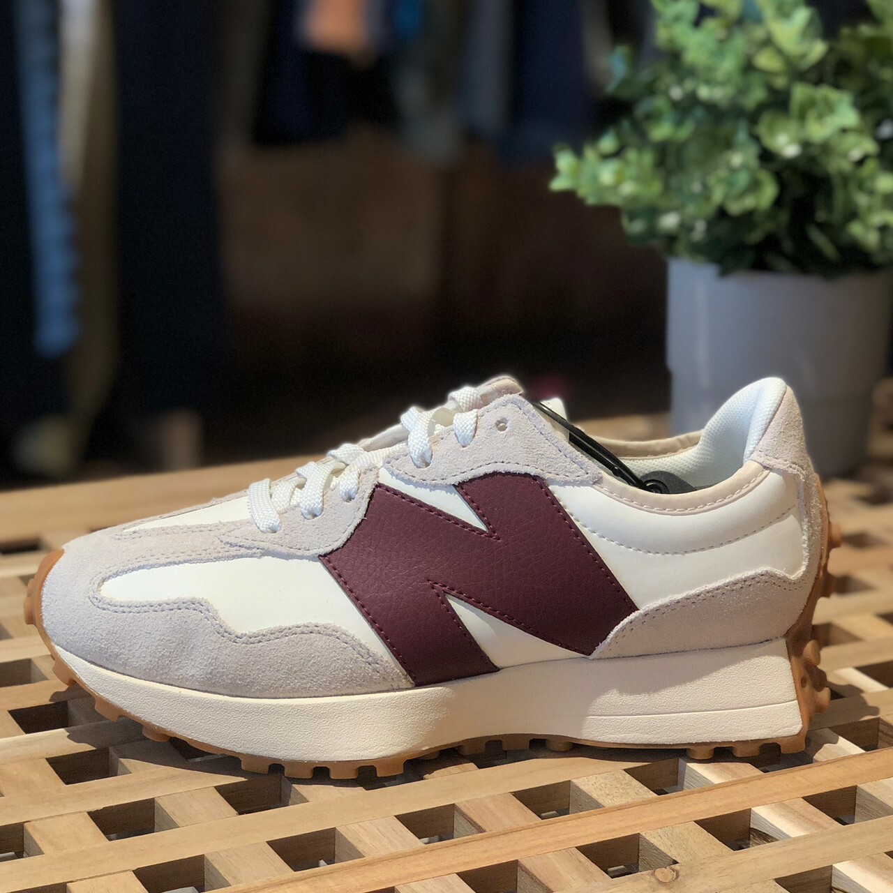 New Balance 327 焦糖酒紅 焦糖底 皮革 WS327KA