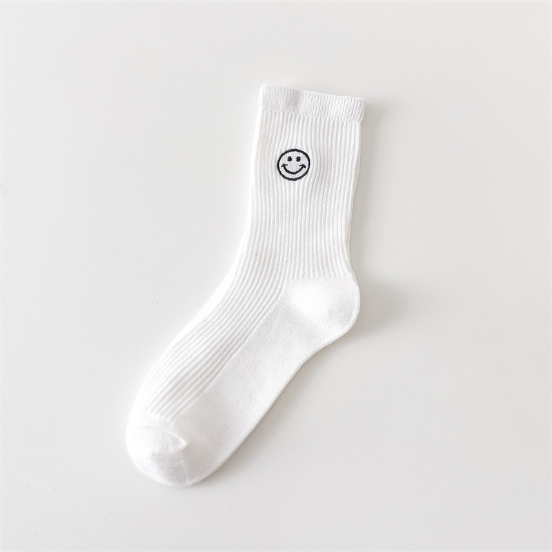《1896》♾️百搭刺繡笑臉中長襪