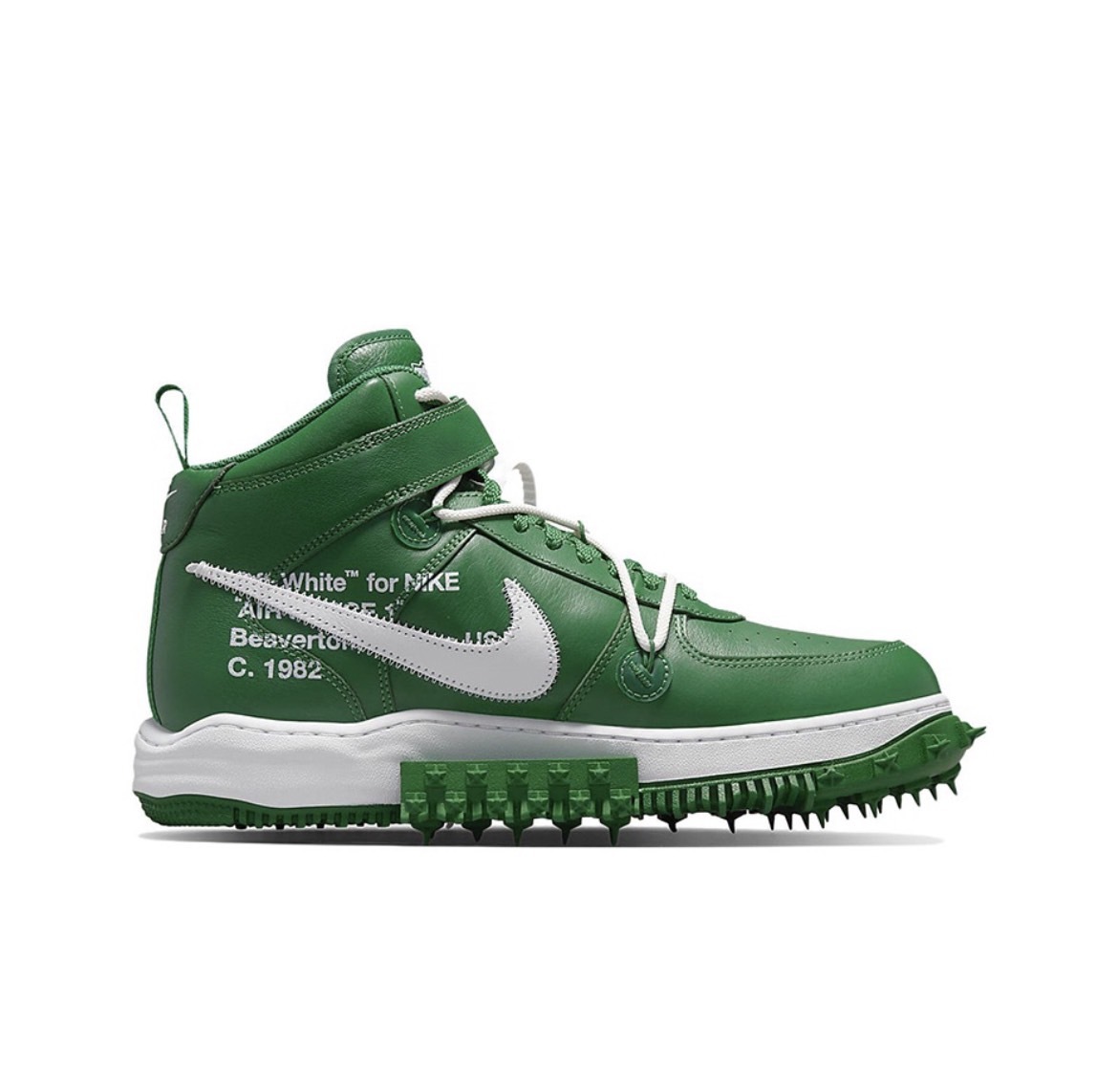 OFF-WHITE X Nike Air Force 1 Mid “Pine Green” 聯名款 綠色 男女同款