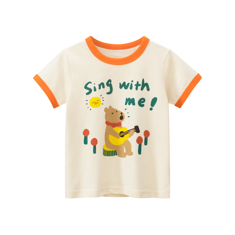 Q21BE_SS23_C💛米色"Sing with me" Tee (pre-order)
