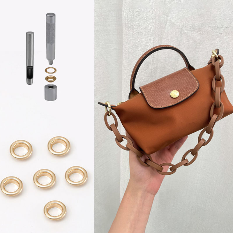 龍驤包mini餃子包改造打孔氣眼diy腋下小掛件配件