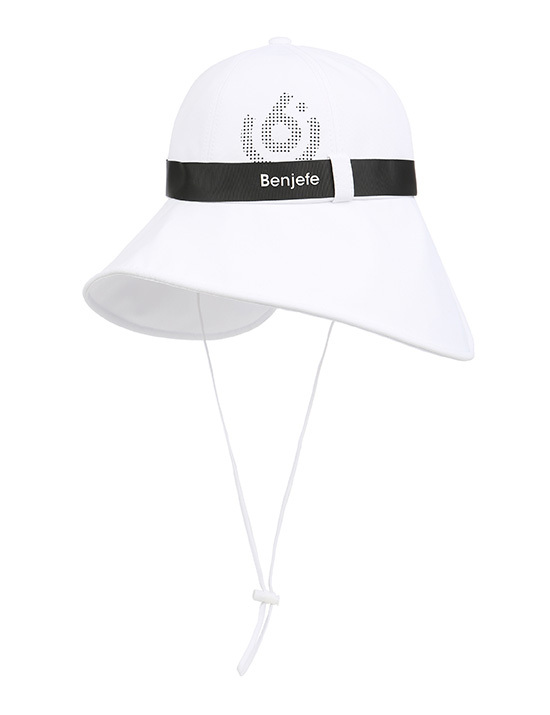 女款 M8 韓國正品Benjefe Golf同步/韓版Big Logo Print Women's Variant Hat/大徽標印花寬版邊緣漁夫帽 /高爾夫球淑女防曬帽 遮陽帽