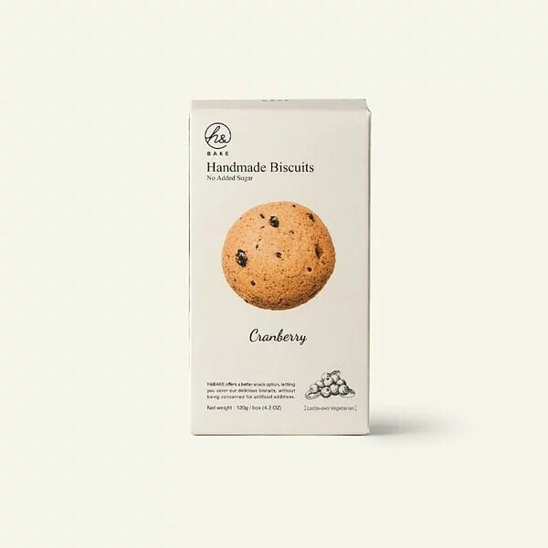 【h&BAKE】法式香濃手工餅乾-蔓越莓120g★職人純手工技法及獨家低溫烘焙技術