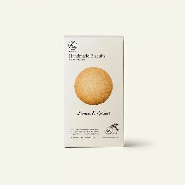 【h&BAKE】法式香濃手工餅乾-檸檬杏桃120g★職人純手工技法及獨家低溫烘焙技術