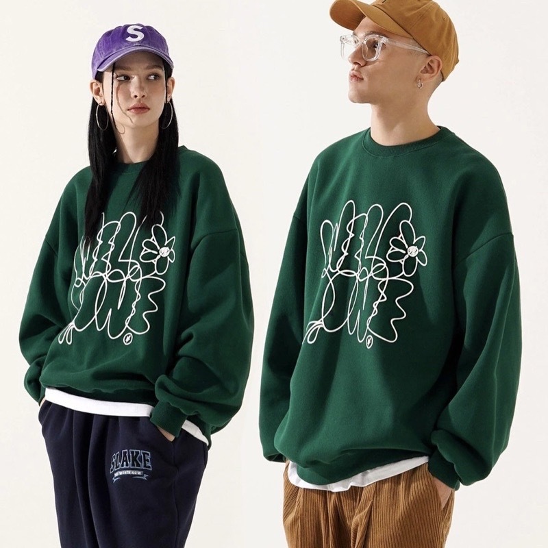 <預購> 韓國TWN 高磅WELLDONE立體感刷毛大學T