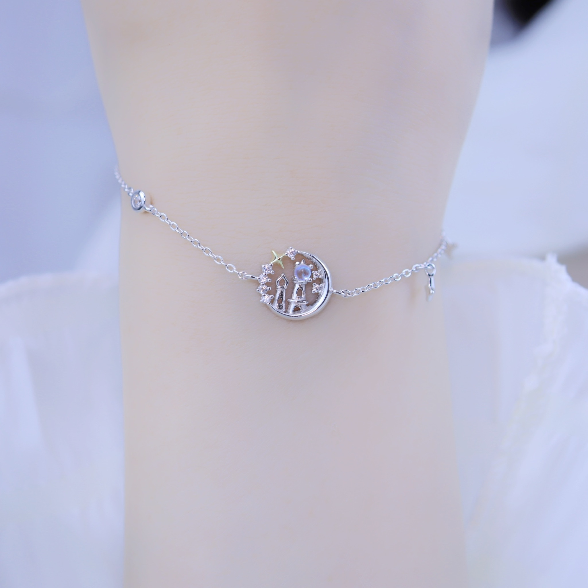 | 925 Silver・ White Gold | World Of Fairy Tale Bracelet | BR0862|