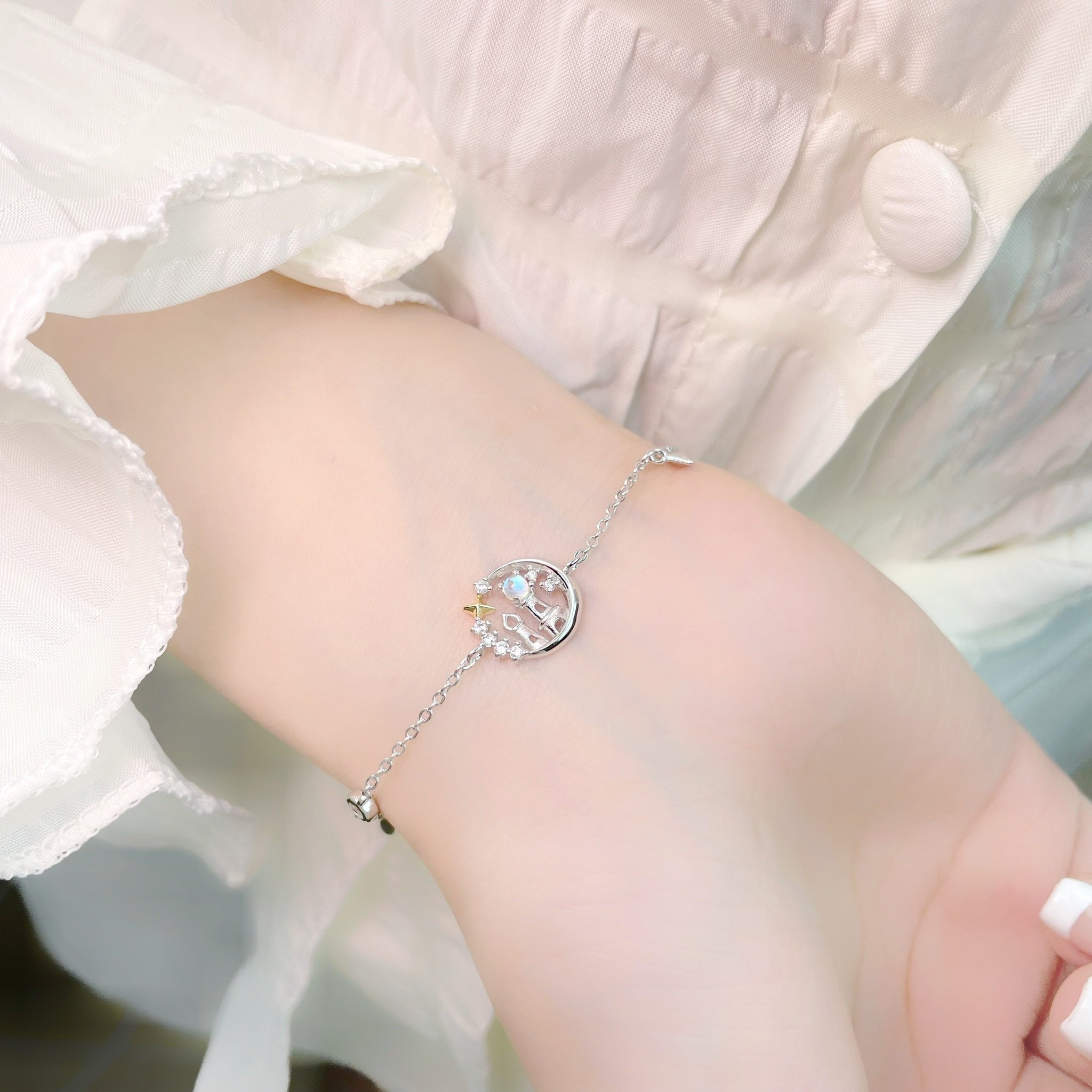 | 925 Silver・ White Gold | World Of Fairy Tale Bracelet | BR0862|