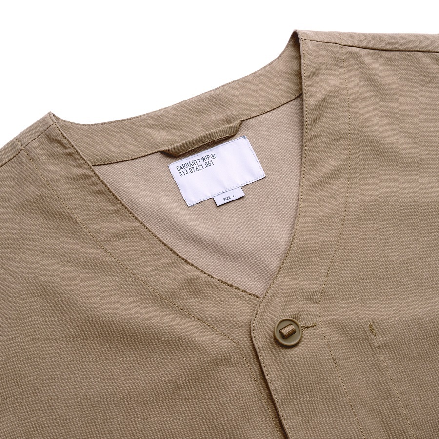 2023SS CARHARTT WIP Railway Shirt Jac 無領 兩口袋 工裝 襯衫 A231024