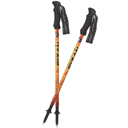 【FIZAN】超輕三節式登山杖 楓葉 2入特惠組