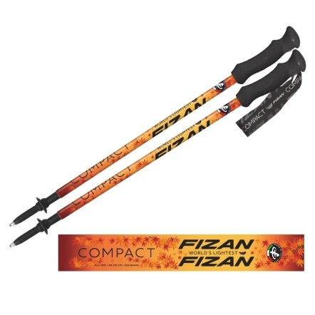 【FIZAN】超輕三節式登山杖 楓葉 2入特惠組