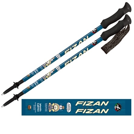 【FIZAN】超輕三節式登山杖OPEN!聯名系列 藍 2入特惠組