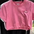 [S] ADLV X LISA CIRCLE WAPPEN CROP SHORT SLEEVE T-SHIRT,PINK, ADLV23SS-SSCACW-PNK (SAV170)