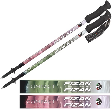 【FIZAN】超輕三節式登山杖 雙色雲海 2入特惠組 / FZS22.7102.ESC