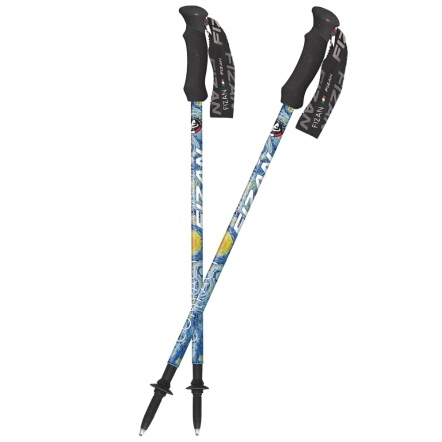 【FIZAN】超輕三節式登山杖 梵谷星夜 2入特惠組