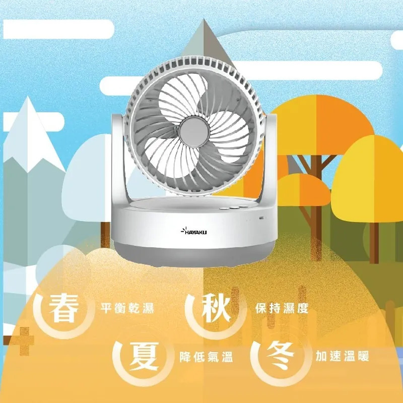 Hayaku Windy 雙頭渦輪風扇｜超靜音｜大風力｜360度送風【10/19 截單，預計 :10月尾至11月中發貨】】