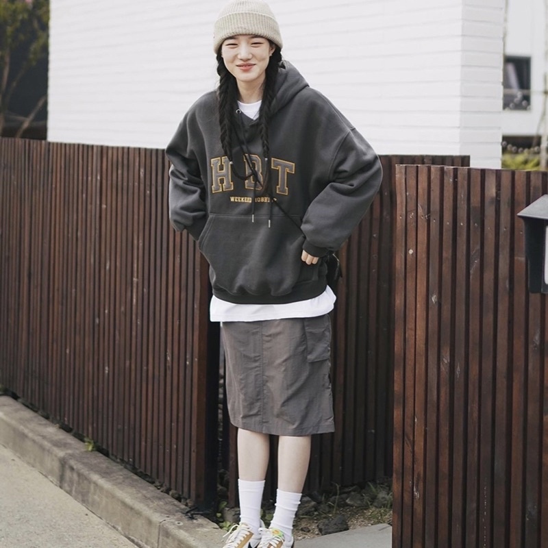 <預購> 韓國JEMUT電繡HBT高磅刷毛帽T