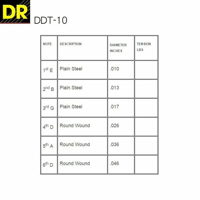 電吉他弦 手工 美國DR DDT-10 (10-46) 鍍鎳 蜘蛛弦