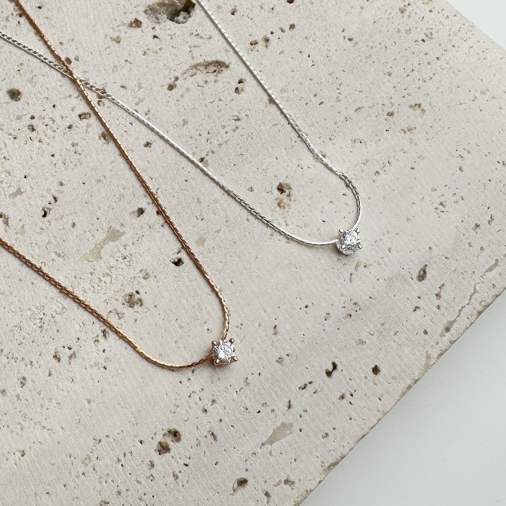 S05極低調．小單鑽純銀鎖骨鏈