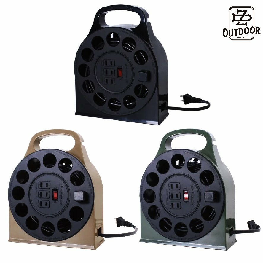 ADAM 輪座式動力線 15米 黑 沙 綠