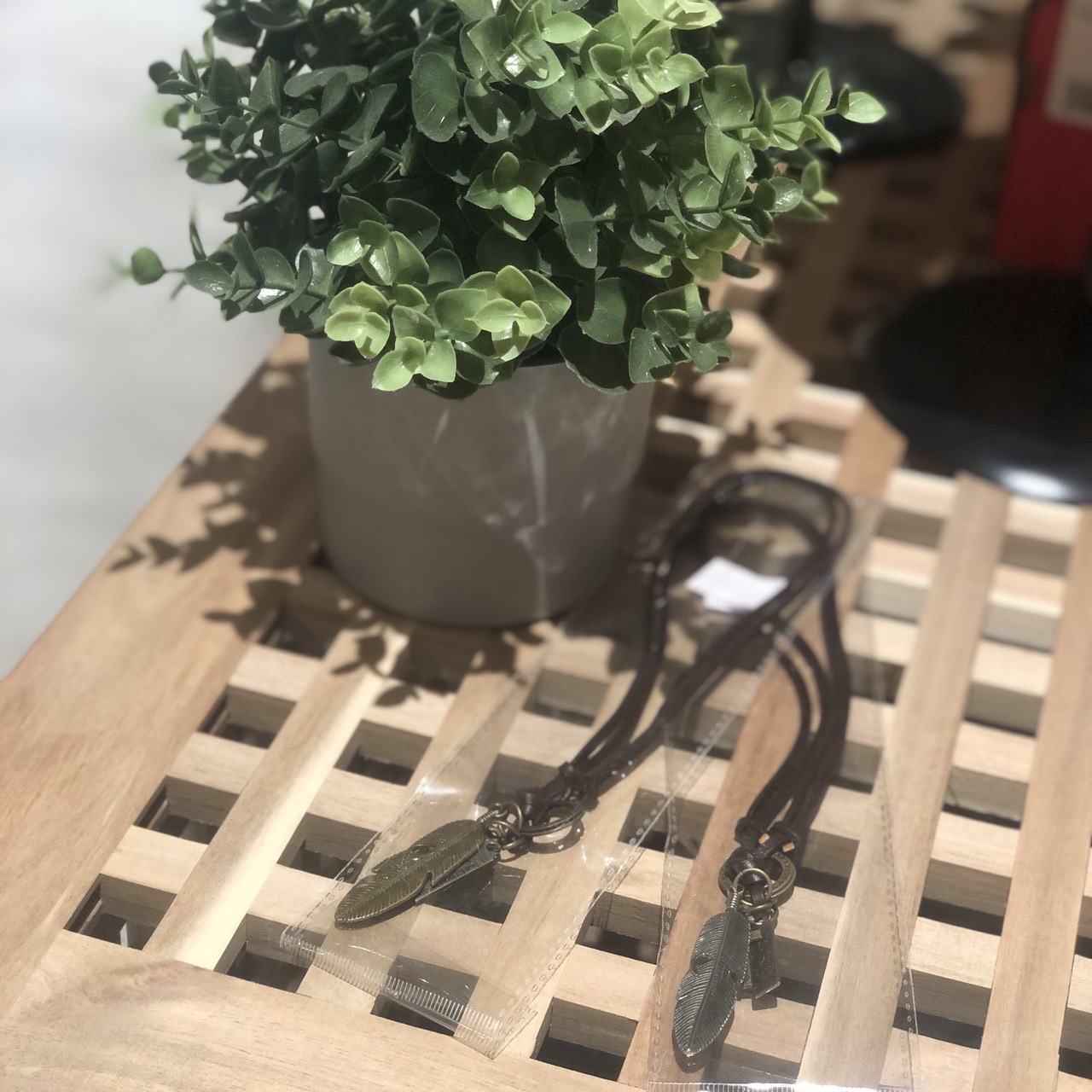 仿舊復古羽毛項鍊 B0112