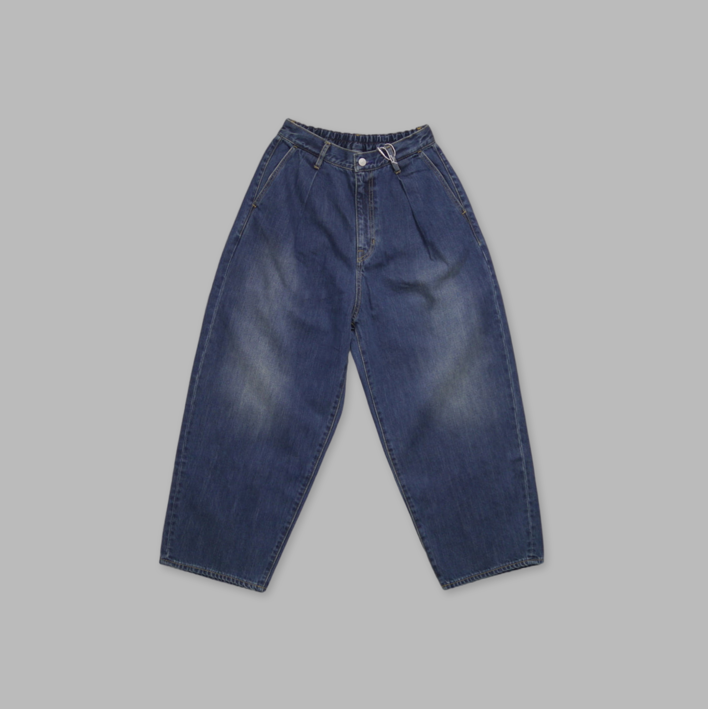 J.P.L. 高腰壓摺重磅丹寧廓形褲 ╭ 2色 ╮