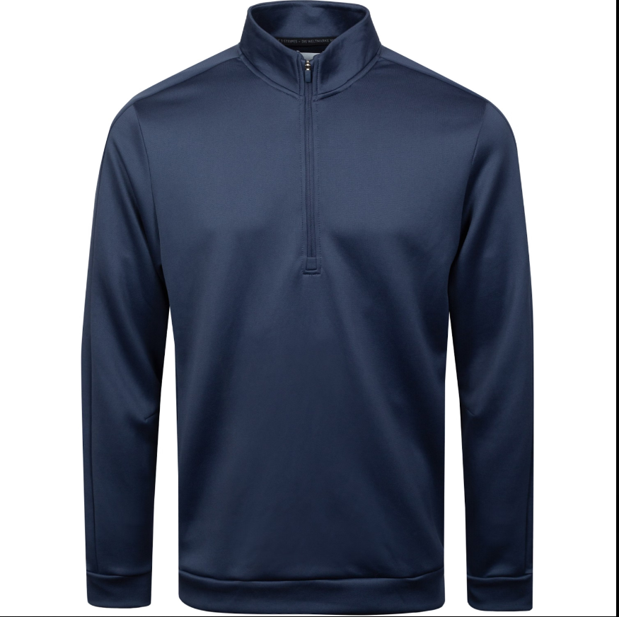 男【現貨】ADIDAS 愛迪達 Adicross Recycled Materials Quarter Zip Pullover Grey 高爾夫套頭長袖 Polo/ S018