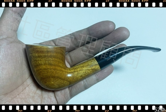 【花梨木煙斗】新手專用，手工實木煙斗，附贈煙斗袋+專用煙道濾芯+濾網 ５號 (三)