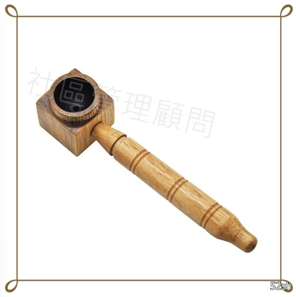 【新手練功斗】實木方形造型、20mm大斗徑煙斗，實木煙斗、原木煙斗、待客煙斗 (送濾網！)