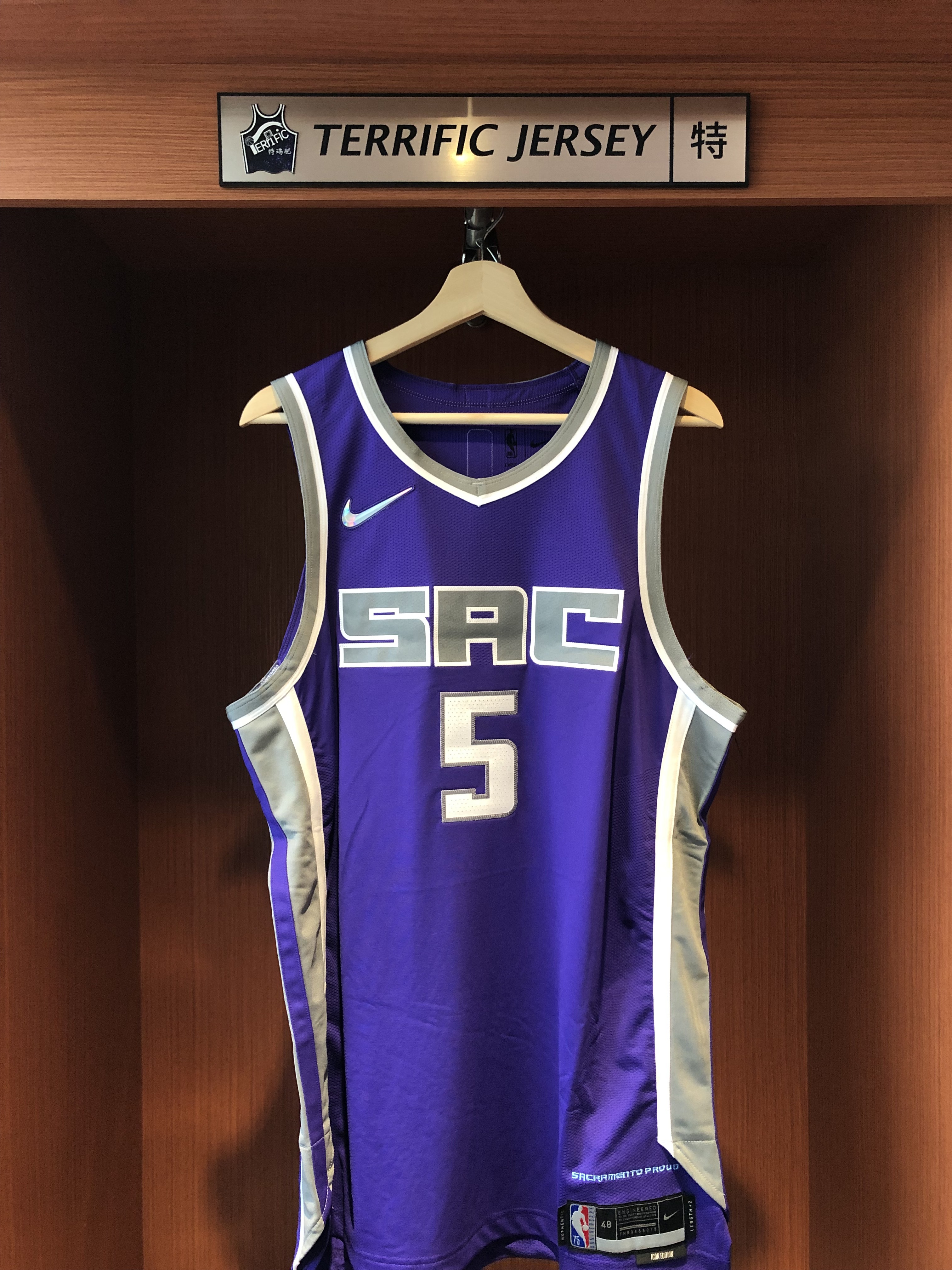 NBA球衣 De'Aaron Fox 沙加緬度國王紫 75周年 鑽石標 Icon Nike Authentic 球員版 電繡 全新