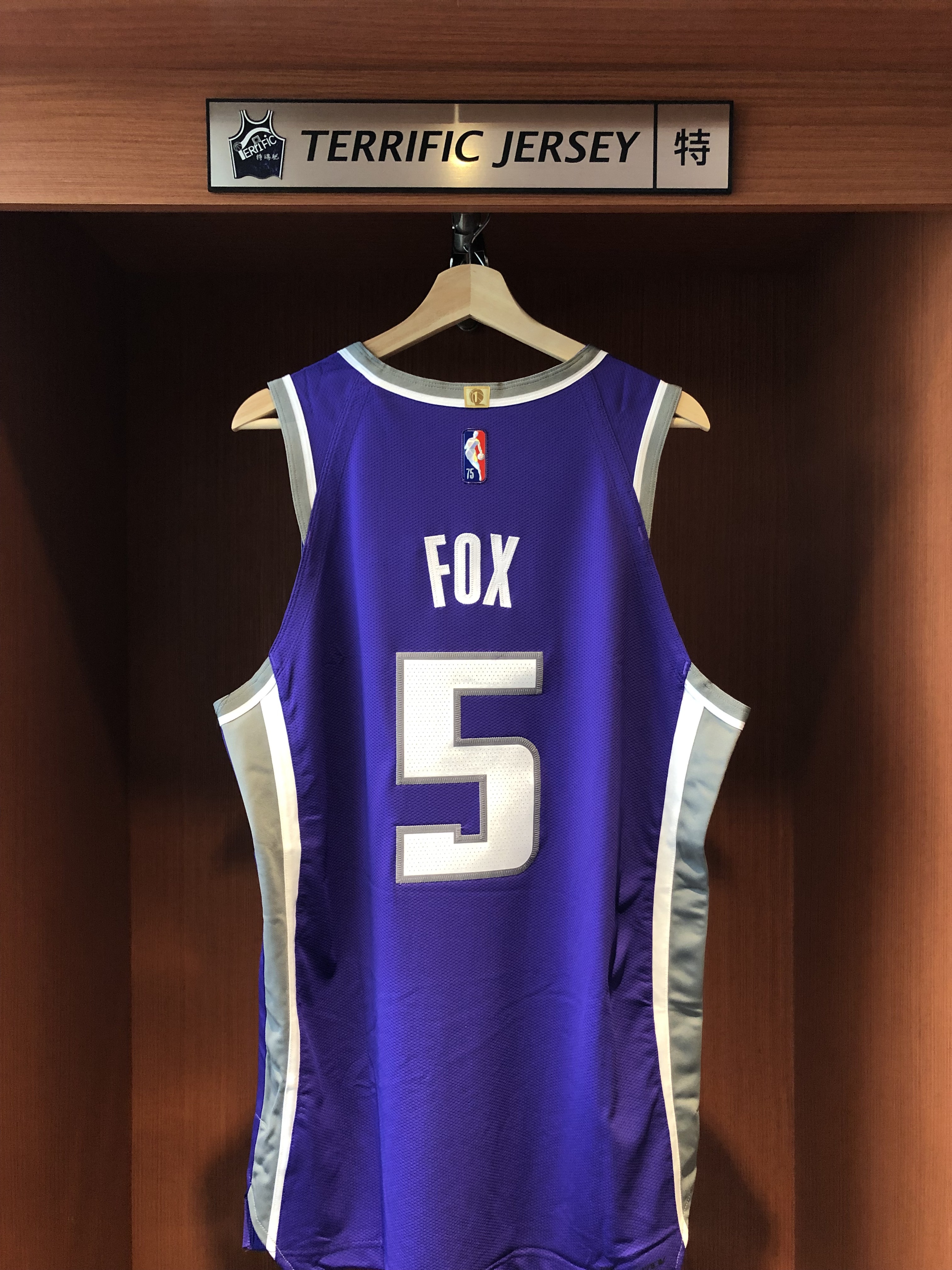 NBA球衣 De'Aaron Fox 沙加緬度國王紫 75周年 鑽石標 Icon Nike Authentic 球員版 電繡 全新