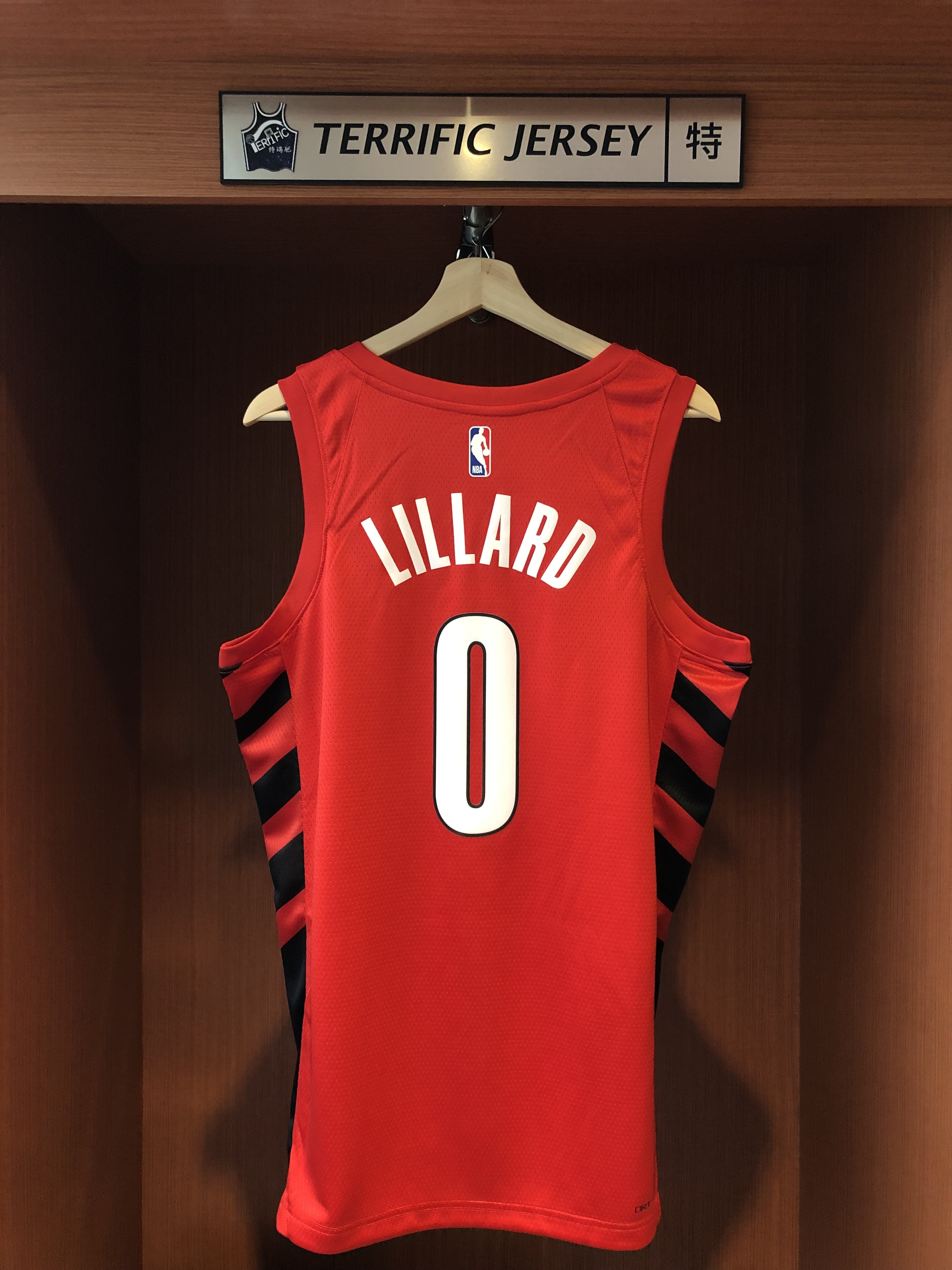 NBA球衣 Damian Lillard 波特蘭拓荒者紅 Statement Jordan Swingman 球迷版 熱轉印 全新