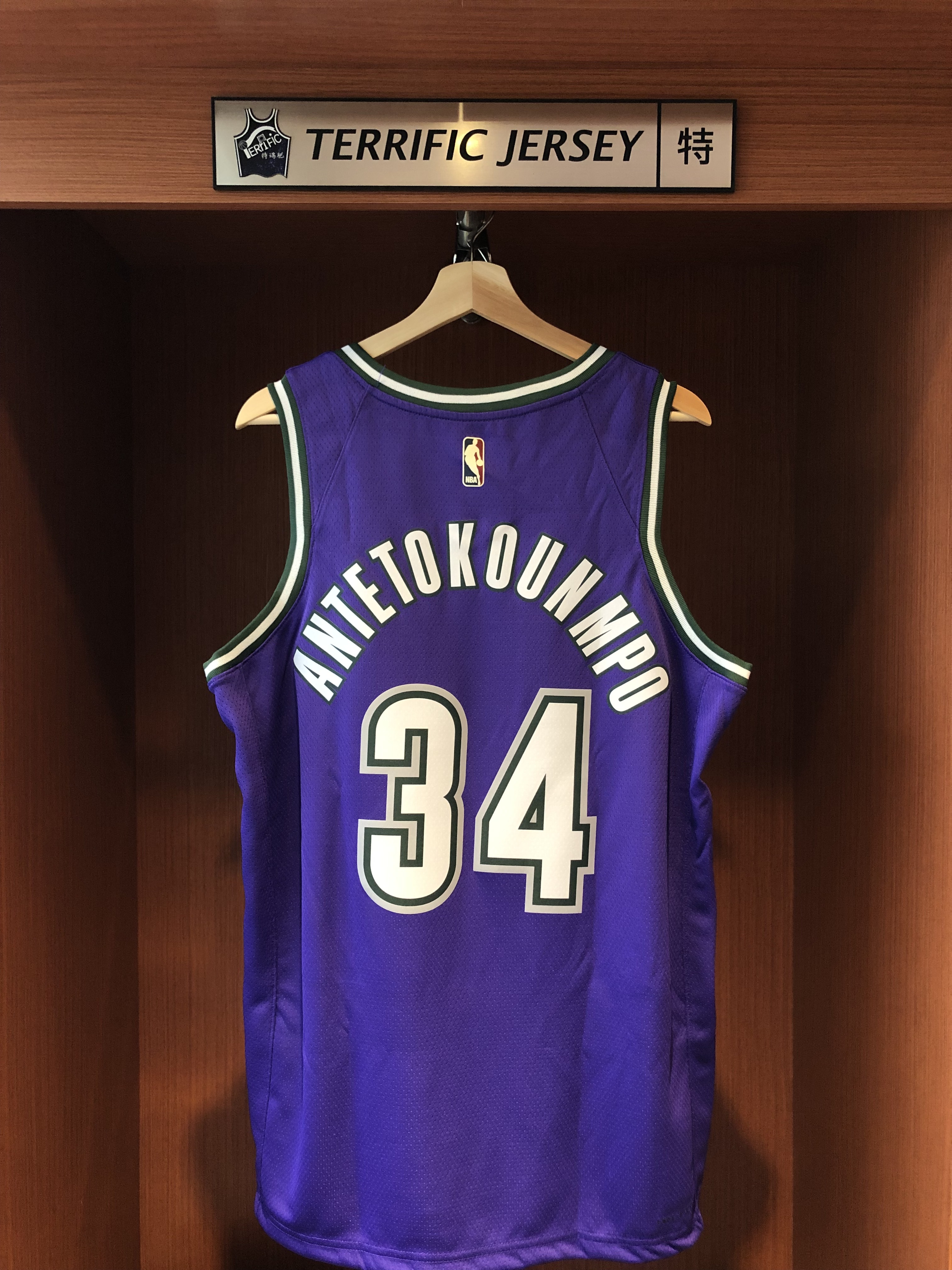 NBA球衣 Giannis Antetokounmpo 密爾瓦基公鹿復古 HWC Nike Swingman 球迷版 熱轉印 全新