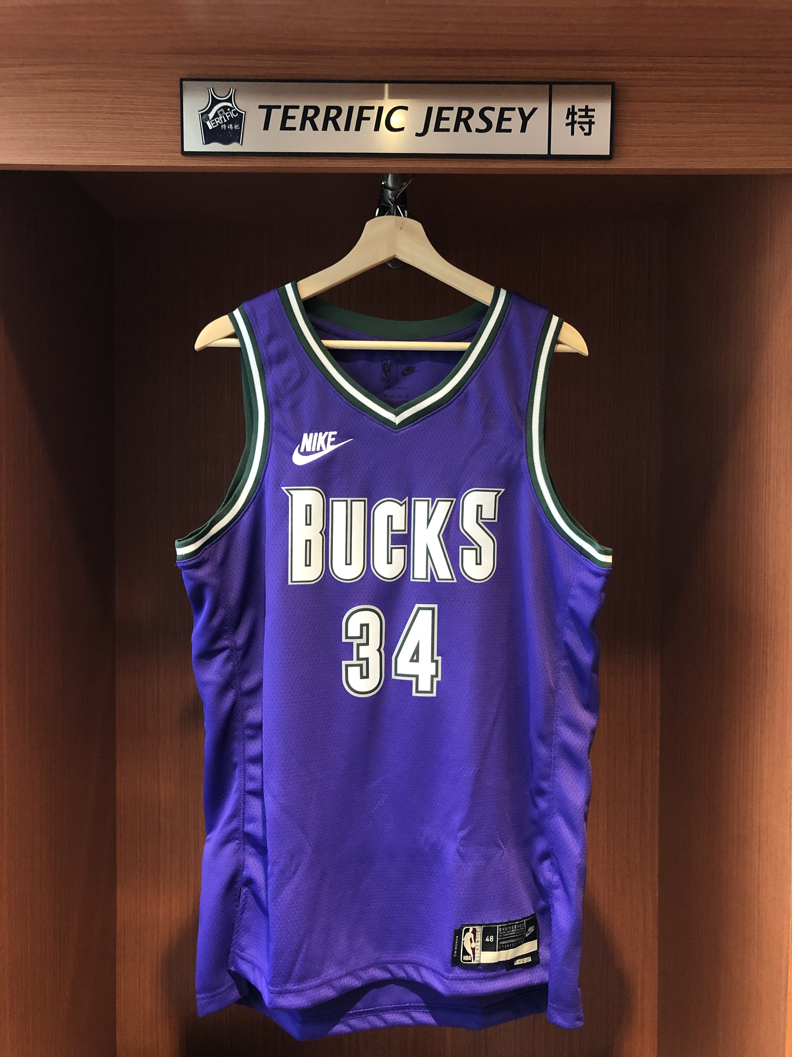 NBA球衣 Giannis Antetokounmpo 密爾瓦基公鹿復古 HWC Nike Swingman 球迷版 熱轉印 全新