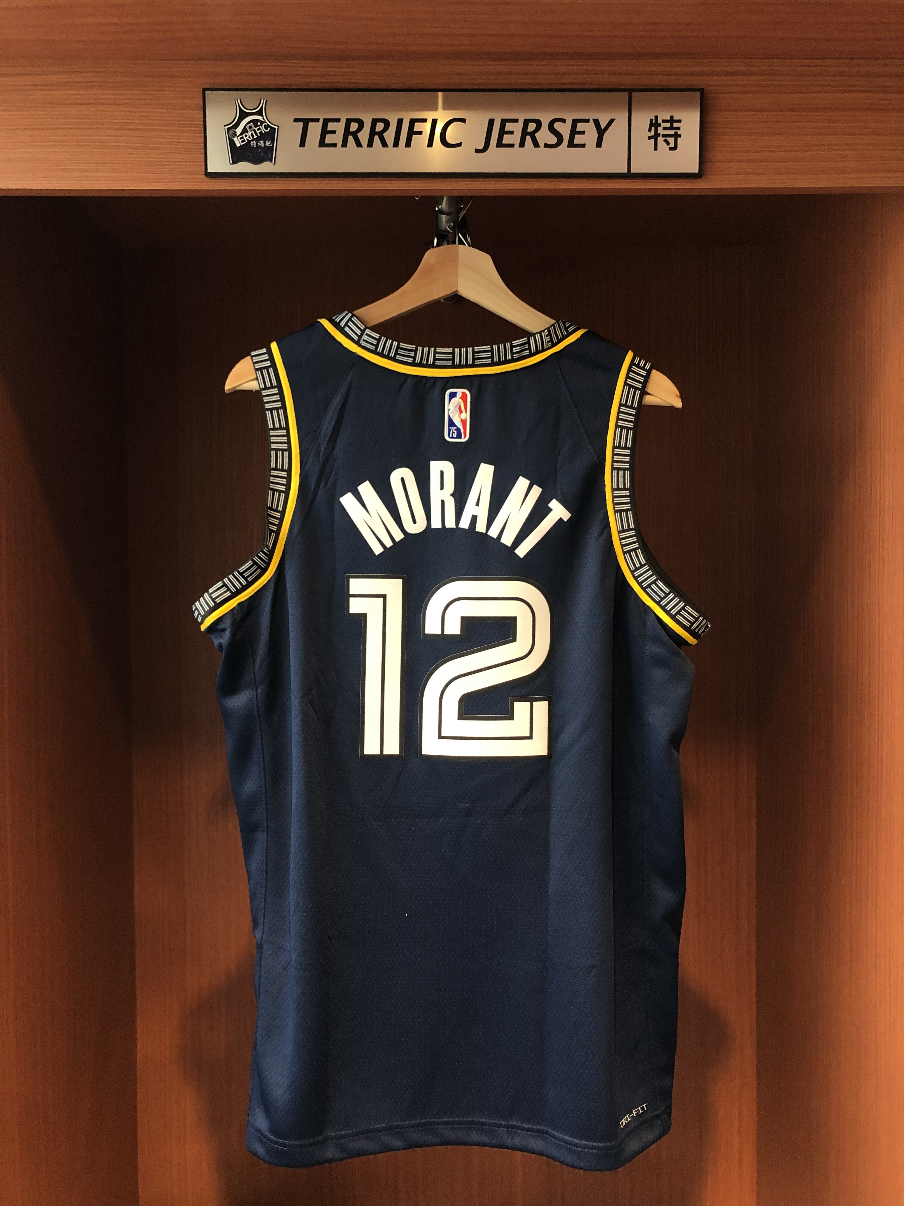 NBA球衣 Ja Morant 曼斐斯灰熊城市 75周年 鑽石標 City Nike Swingman 球迷版 熱轉印 全新