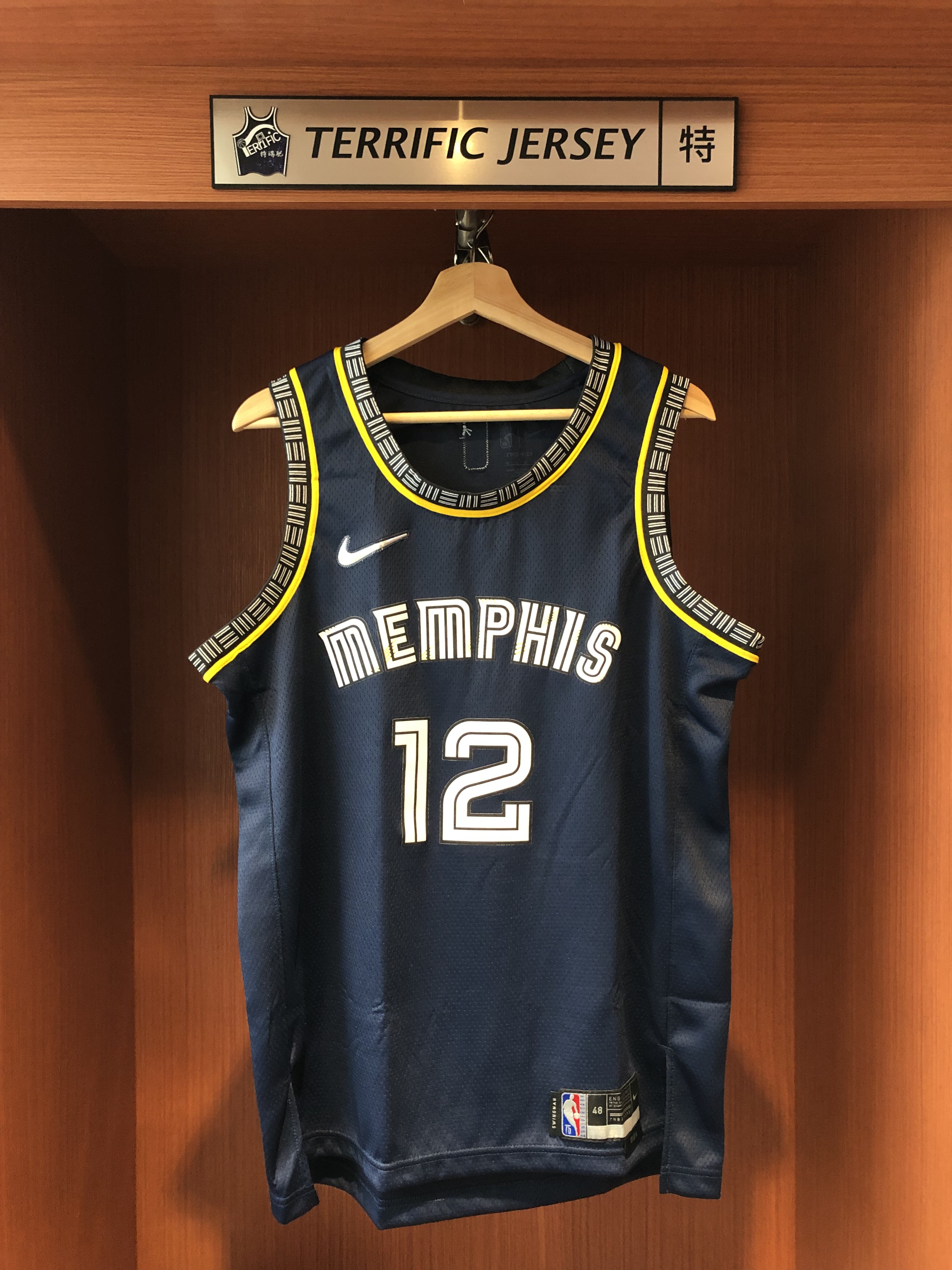 NBA球衣 Ja Morant 曼斐斯灰熊城市 75周年 鑽石標 City Nike Swingman 球迷版 熱轉印 全新