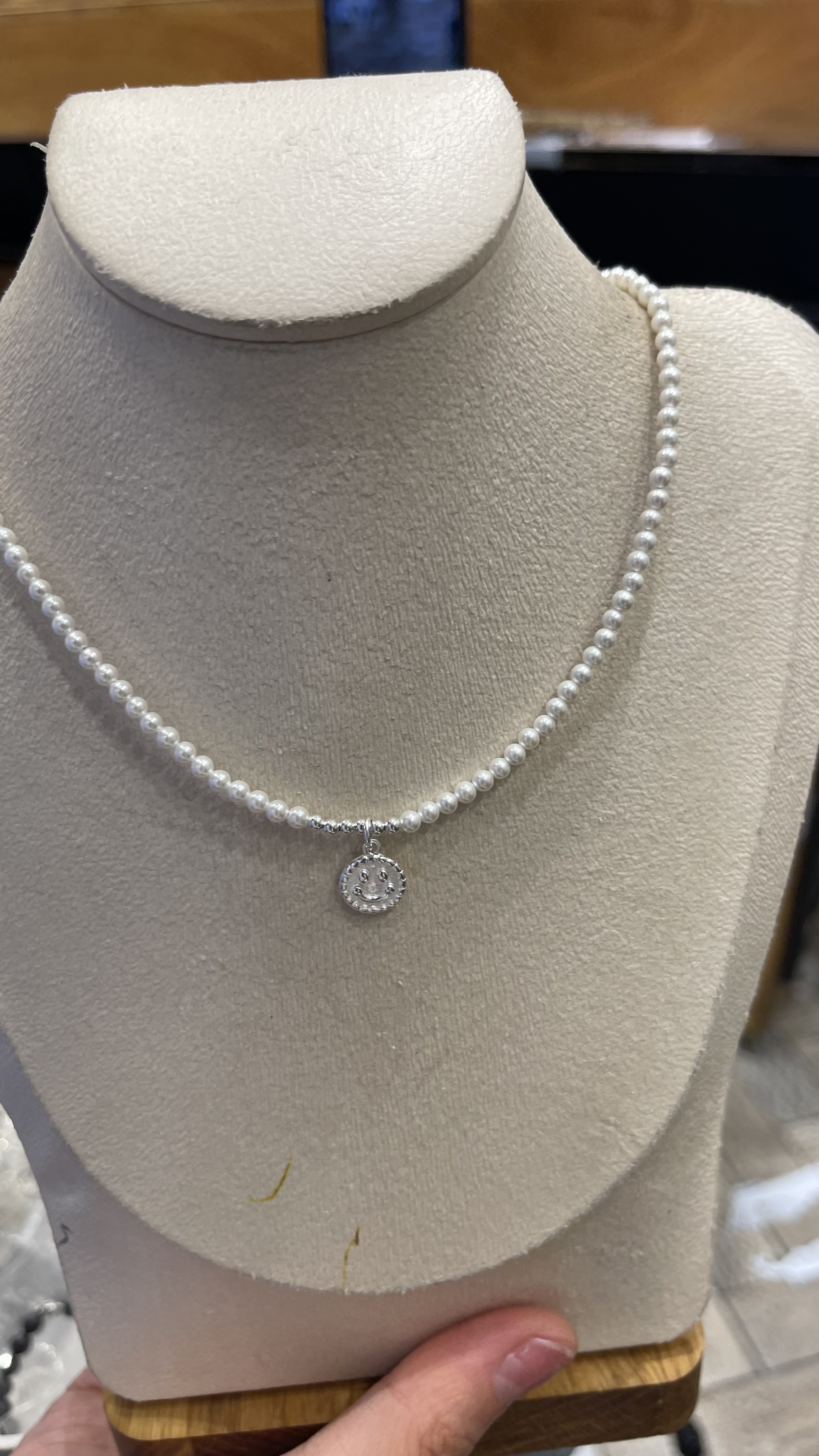 925 no7小珍珠哈哈頸鏈