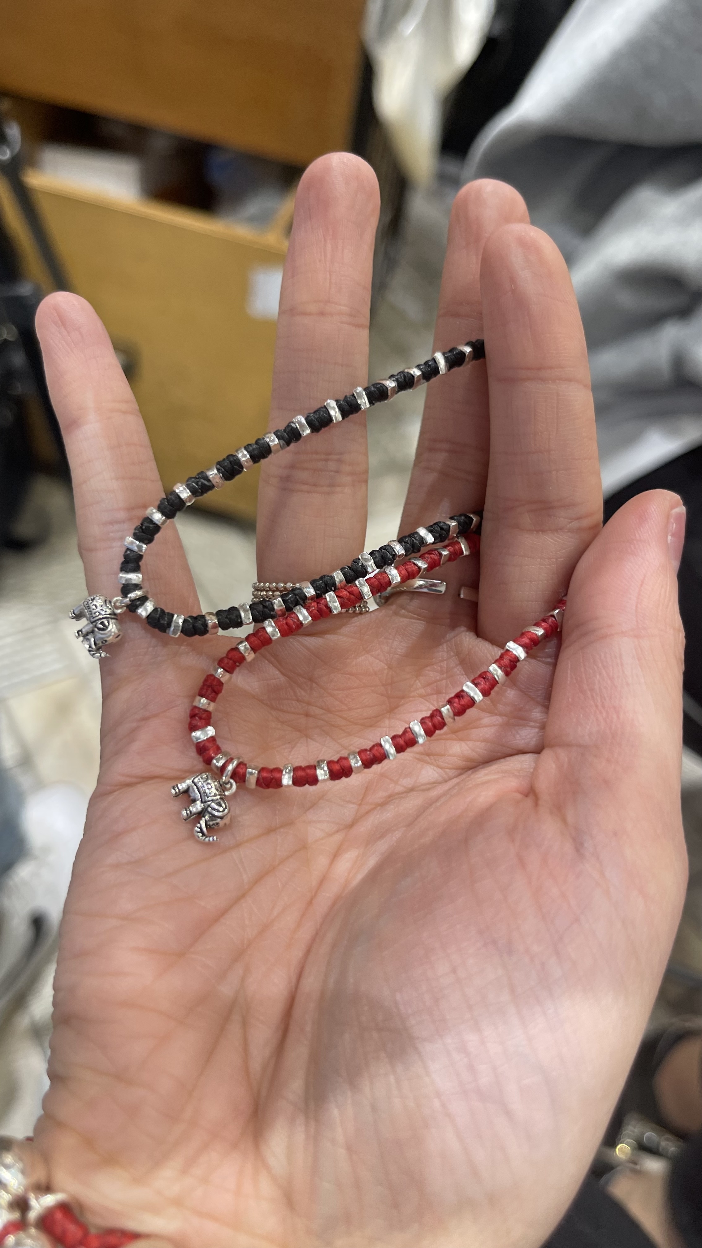 925 no21 小象蜜蠟手繩