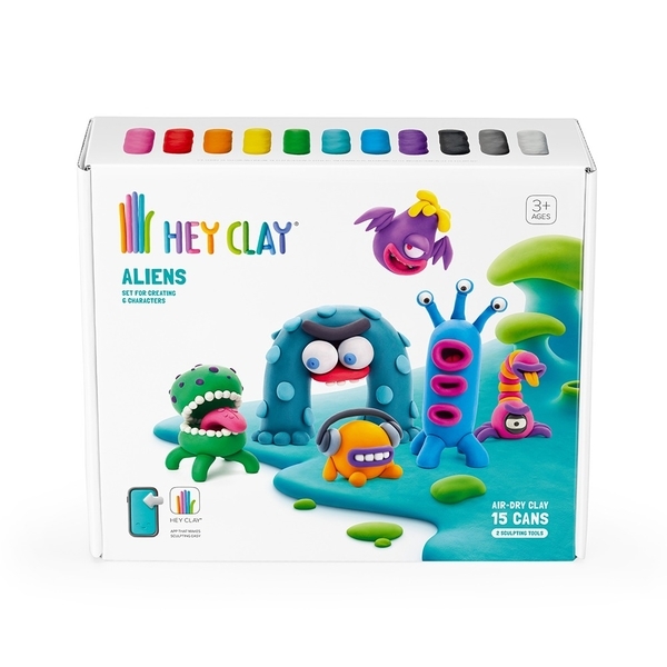 《 美國Hey Clay 》 智塑輕黏土-外星寶寶組(17件組)