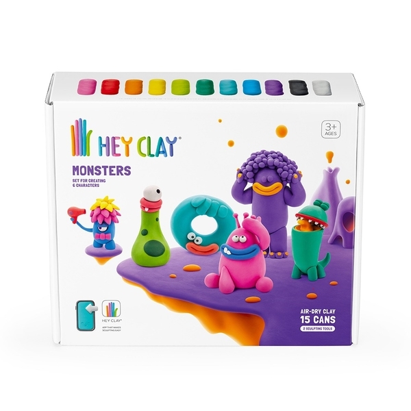 《 美國Hey Clay 》 智塑輕黏土-創意怪獸組(17件組)