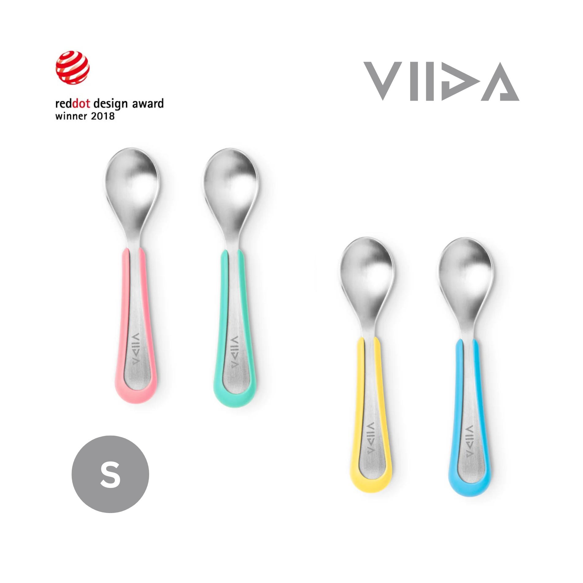 Viida Soufflé Antibacterial Stainless Steel Spoon Set (L)