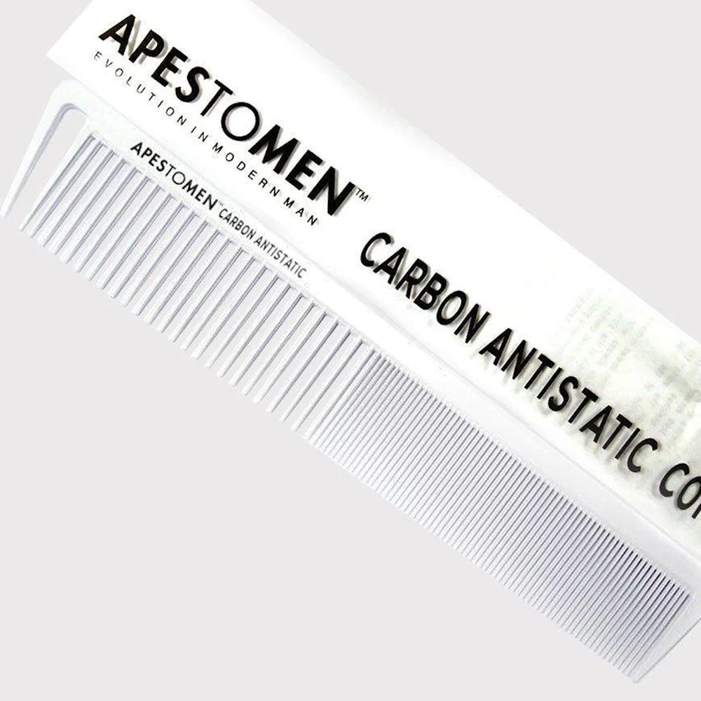 新加坡 Apestomen - 碳纖維扁梳（防靜電雙齒梳）
