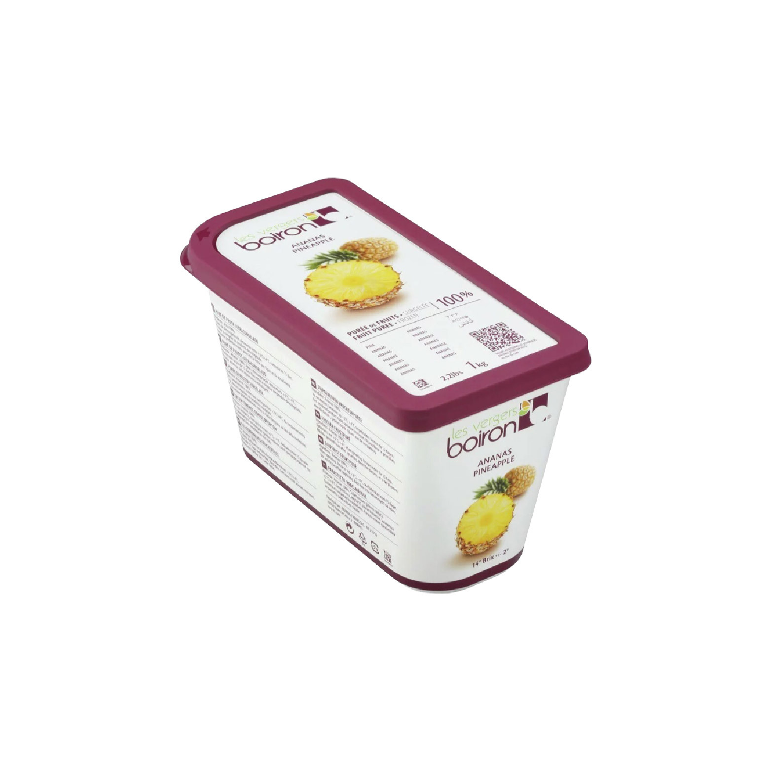 [ 嚴選餡料 ]法國保虹 冷凍鳳梨果泥(無糖) 原裝1kg (需冷凍配送)