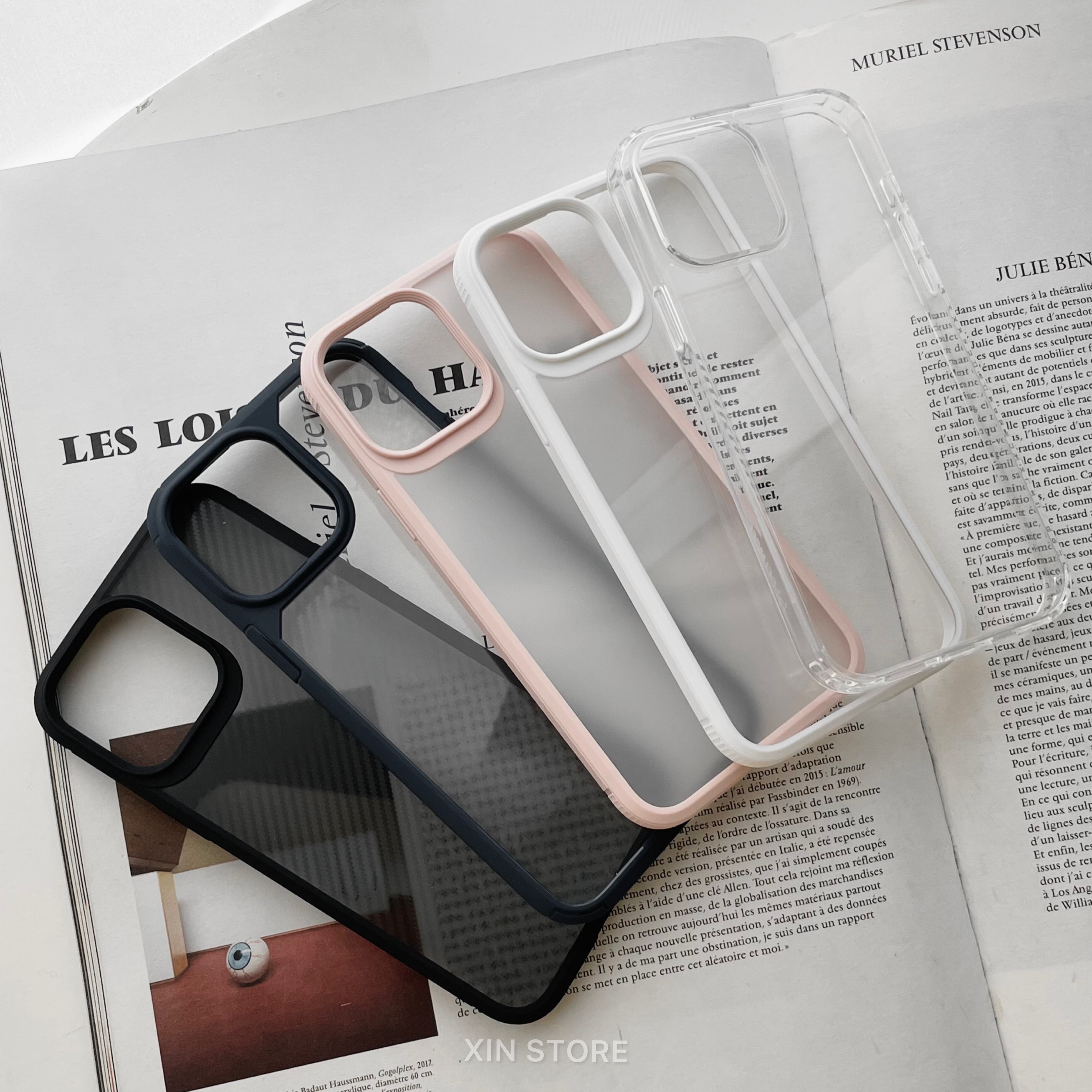 Polywell 手機殼 軍規防摔 一般款 透明 黑框纖維造形 白框 藍框 粉框