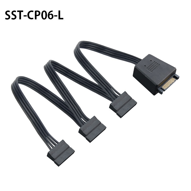 米特3C數位–SilverStone 銀欣 CP06-L 壓型SATA電源線/SST-CP06-L