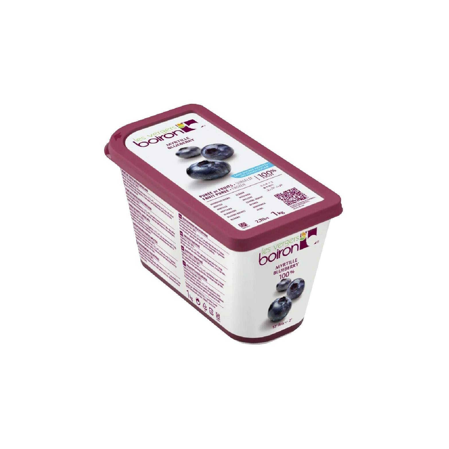 [ 嚴選餡料 ]法國保虹 冷凍藍莓果泥(無糖) 原裝1kg (需冷凍配送)