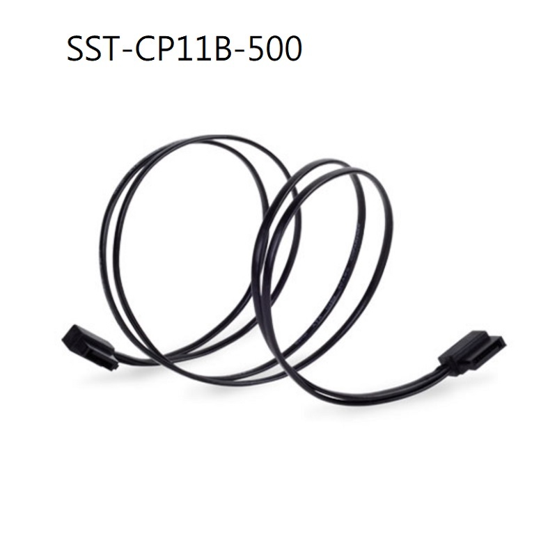 米特3C數位–SilverStone 銀欣 CP11 超薄型接頭 SATA連接線 黑色/SST-CP11B-300-30cm/SST-CP11B-500-50cm