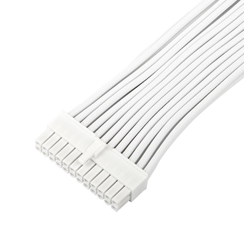 米特3C數位–SilverStone 銀欣 PP07E ATX 24pin 白色延長電源線/PP07E-MBW-V2